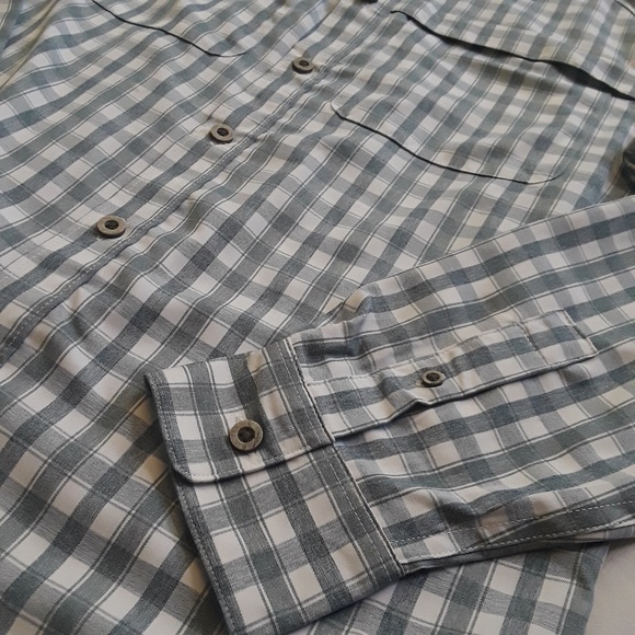 Wrangler Outdoor Series Mens Long Sleeve Plaid Shirt Small Reg Fit Performance - Picture 4 of 8